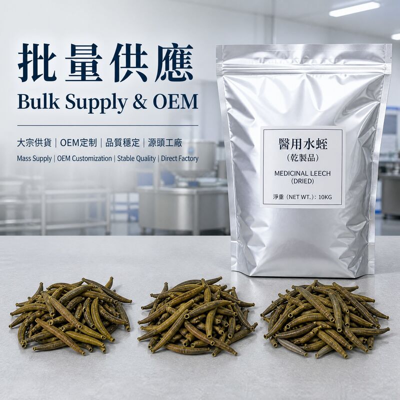 Dried Medicinal Leech Hirudo nipponia Shuizhi 10kg/Bag Vacuum Packaging TCM Raw Material
